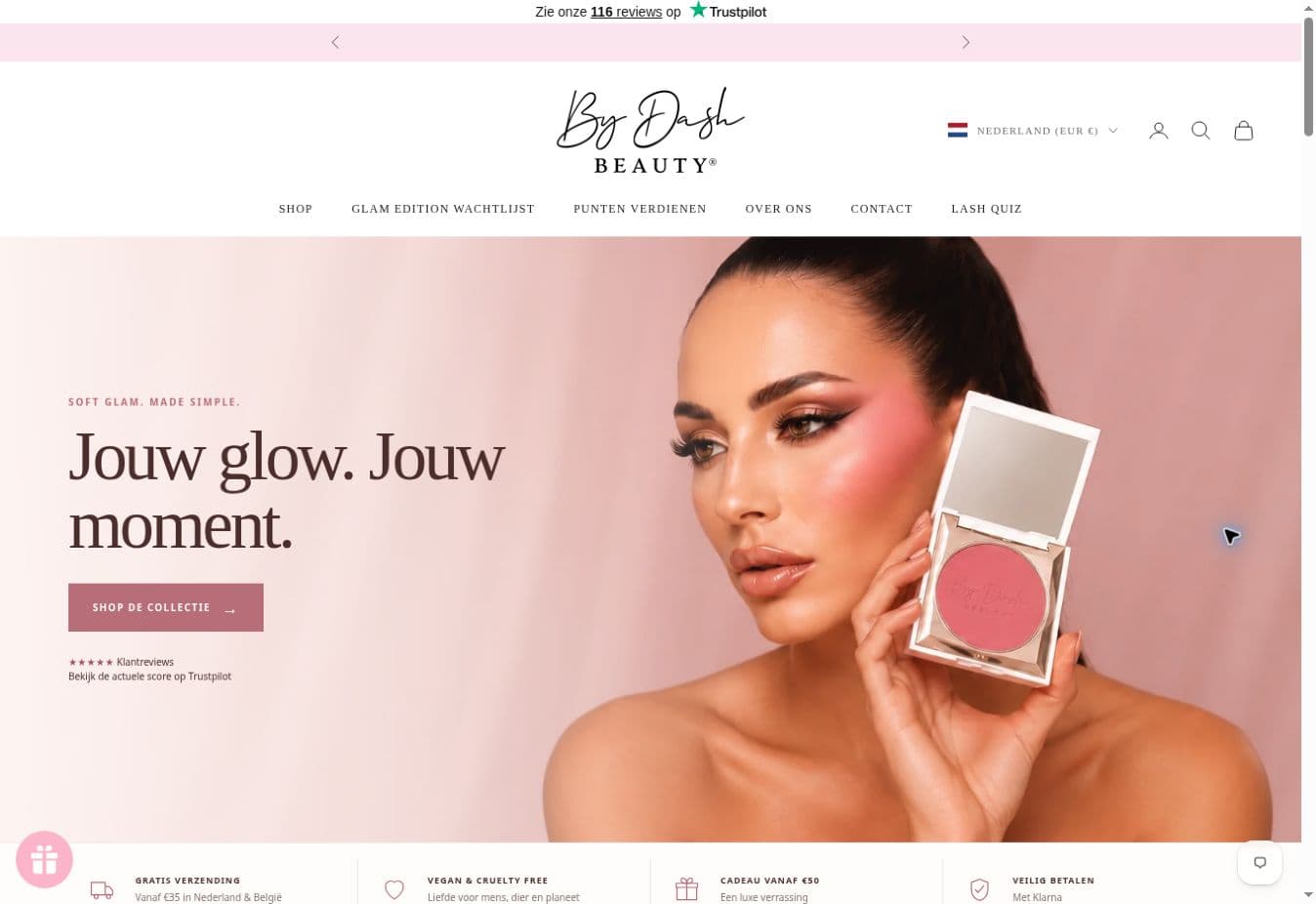 De webshop van By Dash Beauty